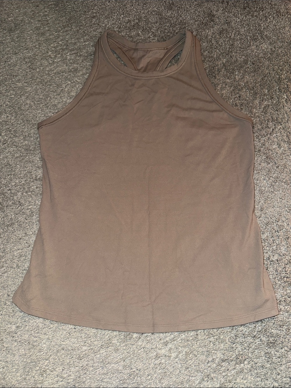Athleta Taupe High-Neck Racerback Tank